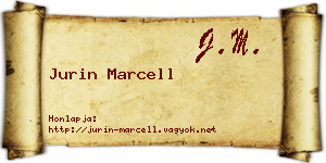 Jurin Marcell névjegykártya